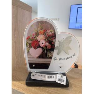 plaque altuglas bouquet et coeur 2708